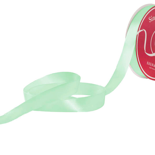 Jumbo Bulk Ribbon Single Face Satin Spearmint (25mmx100yd)