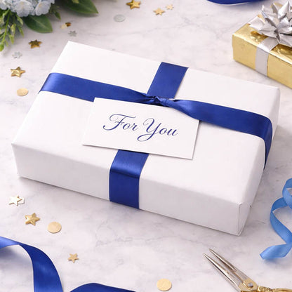 Jumbo Bulk Ribbon Single Face Satin Navy Blue (25mmx100yd)