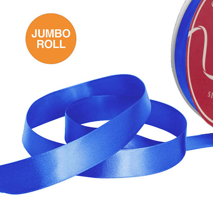 Jumbo Bulk Ribbon Single Face Satin Royal Blue (25mmx100yd)