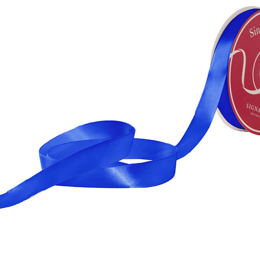 Jumbo Bulk Ribbon Single Face Satin Royal Blue (25mmx100yd)