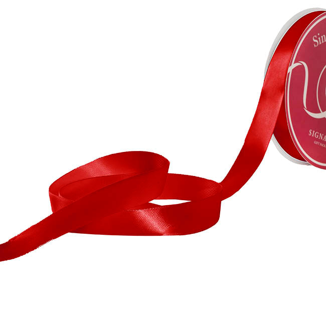 Jumbo Bulk Ribbon Single Face Satin Red (25mmx100yd)