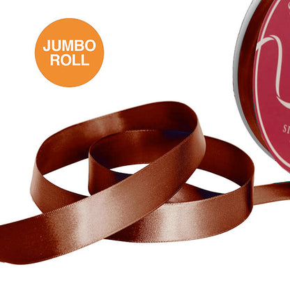 Jumbo Bulk Ribbon Single Face Satin Rustic (25mmx100yd)