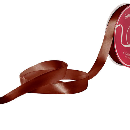 Jumbo Bulk Ribbon Single Face Satin Rustic (25mmx100yd)