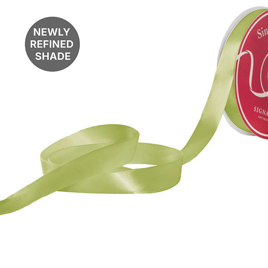 Jumbo Bulk Ribbon Single Face Satin Sage (25mmx100yd)