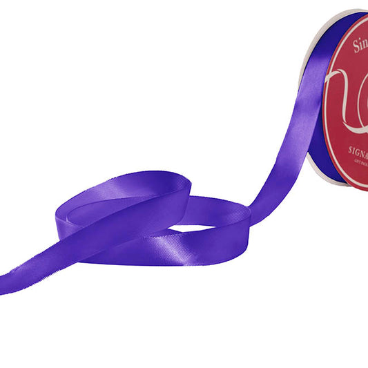 Jumbo Bulk Ribbon Single Face Satin Violet (25mmx100yd)