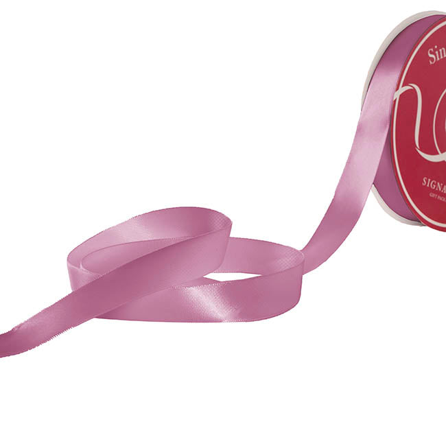 Jumbo Bulk Ribbon Single Face Satin Vintage Pink(25mmx100yd)