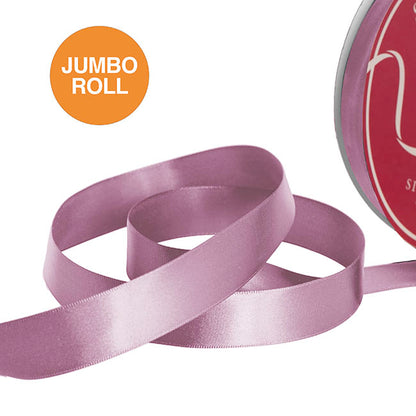 Jumbo Bulk Ribbon Single Face Satin Vintage Pink(25mmx100yd)