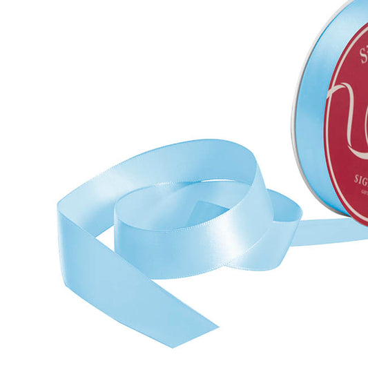 Bulk Ribbon Single Face Satin Baby Blue (25mmx50yd)