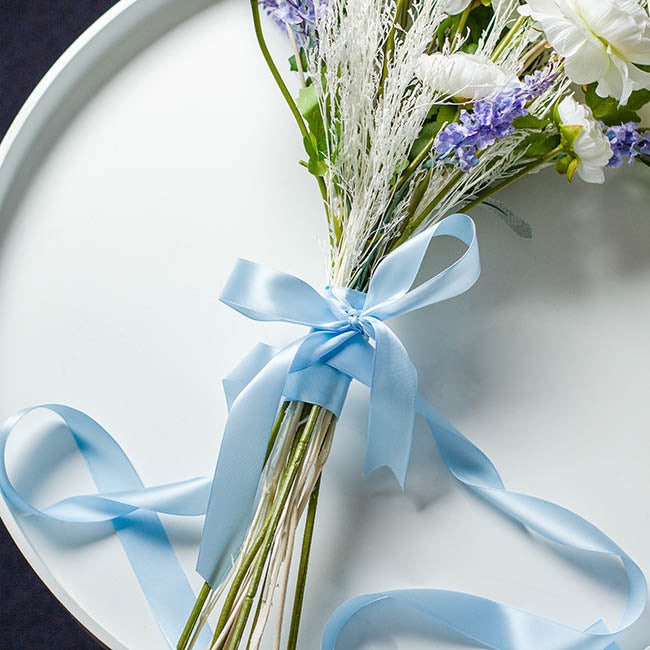 Bulk Ribbon Single Face Satin Baby Blue (25mmx50m)
