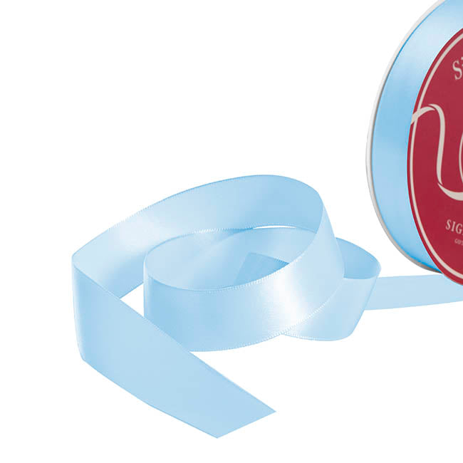 Bulk Ribbon Single Face Satin Sky Blue (25mmx50yd)