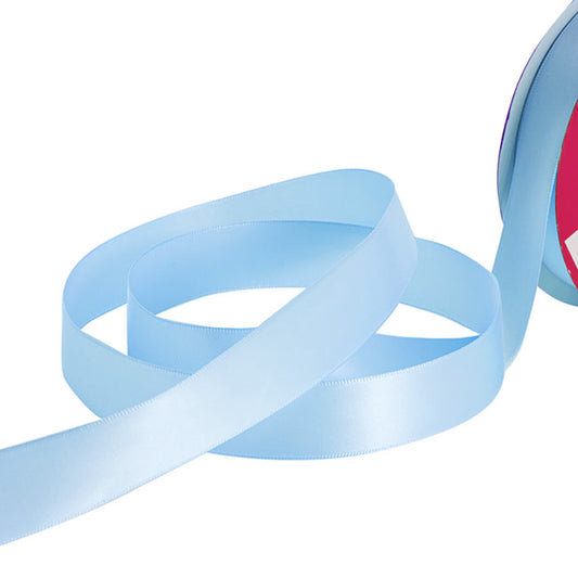 Bulk Ribbon Single Face Satin Sky Blue (25mmx50m)