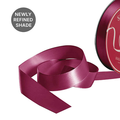 Bulk Ribbon Single Face Satin Burgundy (25mmx50yd)