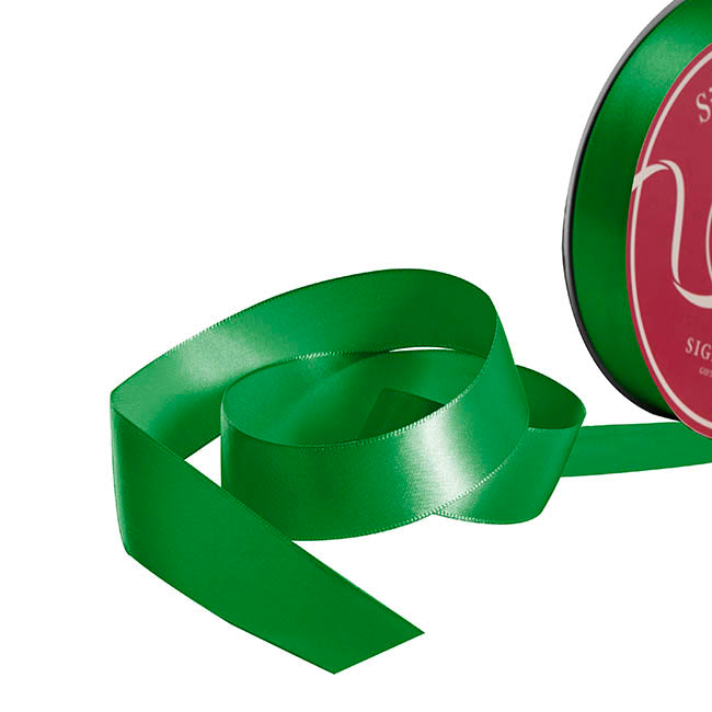 Bulk Ribbon Single Face Satin Emerald Green (25mmx50yd)