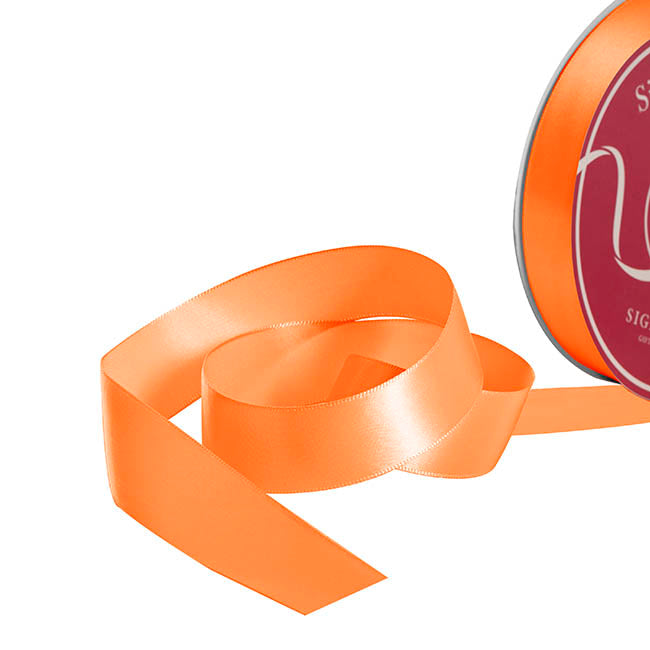 Bulk Ribbon Single Face Satin Orange (25mmx50yd)