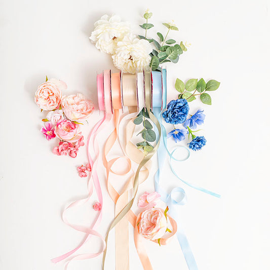 Bulk Ribbon Single Face Satin Peach (25mmx50m)