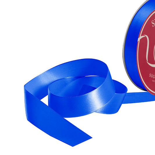 Bulk Ribbon Single Face Satin Royal Blue (25mmx50yd)