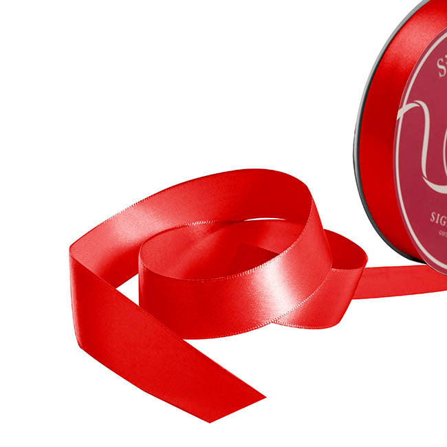 Bulk Ribbon Single Face Satin Red (25mmx50yd)