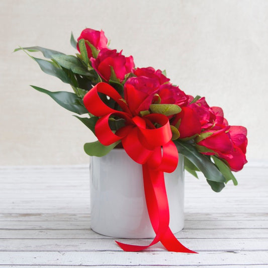 Bulk Ribbon Single Face Satin Red (25mmx50m)