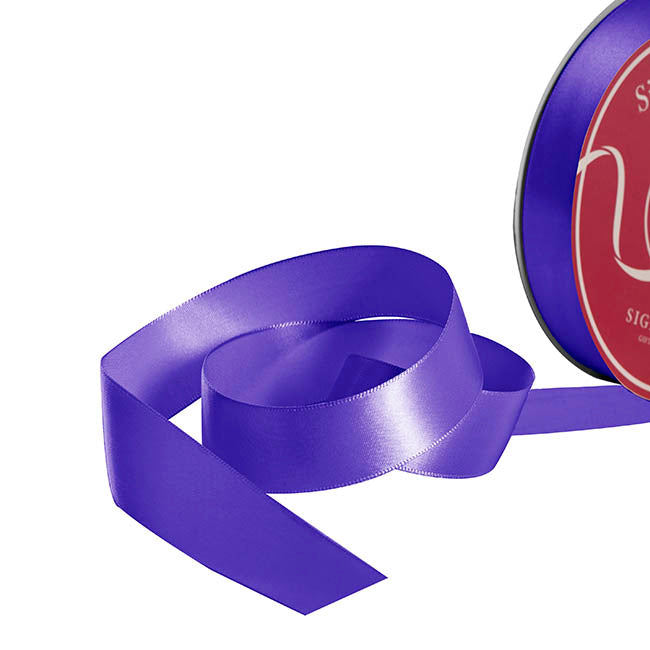 Bulk Ribbon Single Face Satin Violet (25mmx50yd)