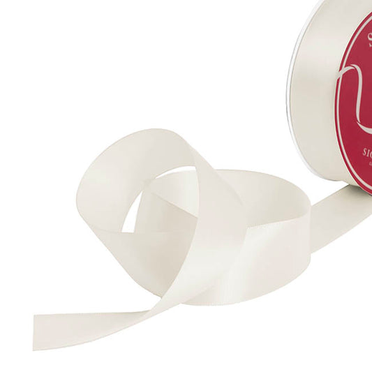 Bulk Ribbon Single Face Satin Bridal White (38mmx50yd)