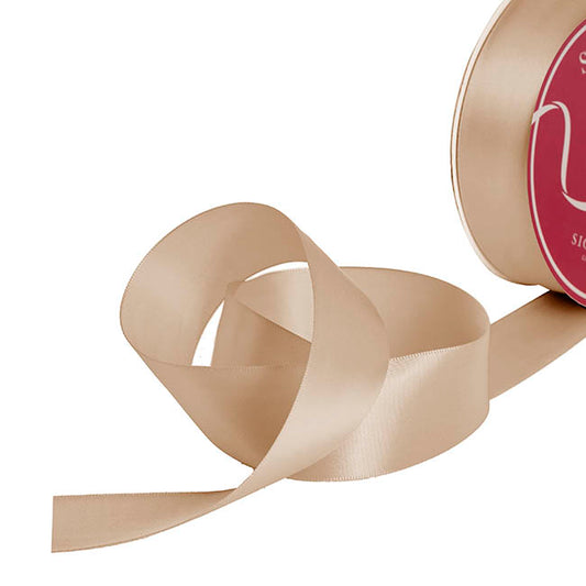 Bulk Ribbon Single Face Satin Milk Coffee (38mmx50yd)