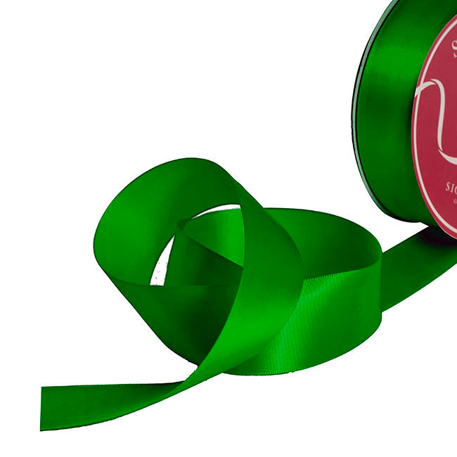 Bulk Ribbon Single Face Satin Emerald Green (38mmx50yd)