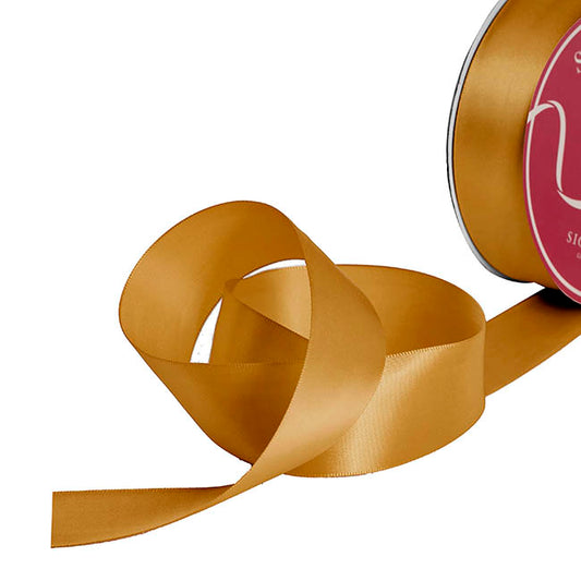 Bulk Ribbon Single Face Satin Light Gold (38mmx50yd)