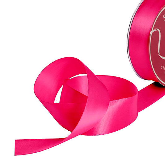 Bulk Ribbon Single Face Satin Hot Pink (38mmx50yd)