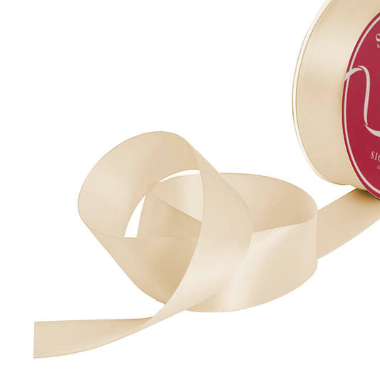 Bulk Ribbon Single Face Satin Ivory (38mmx50yd)