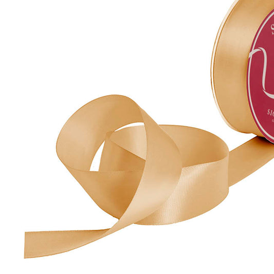 Bulk Ribbon Single Face Satin Deep Natural (38mmx50yd)