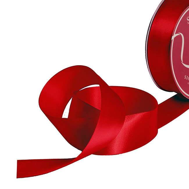 Bulk Ribbon Single Face Satin Rouge Red (38mmx50yd)