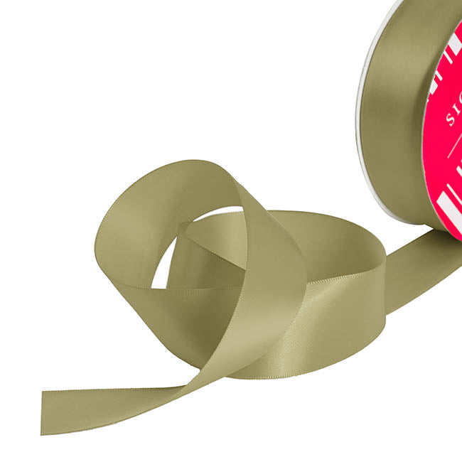 Bulk Ribbon Single Face Satin Sage (38mmx50m)