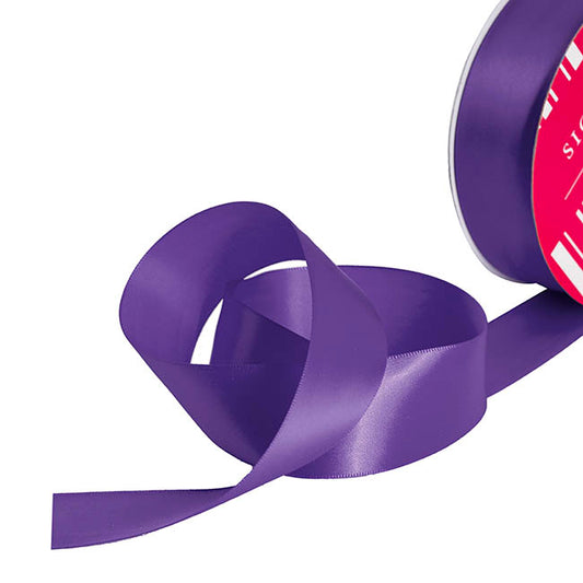 Bulk Ribbon Single Face Satin Violet (38mmx50yd)