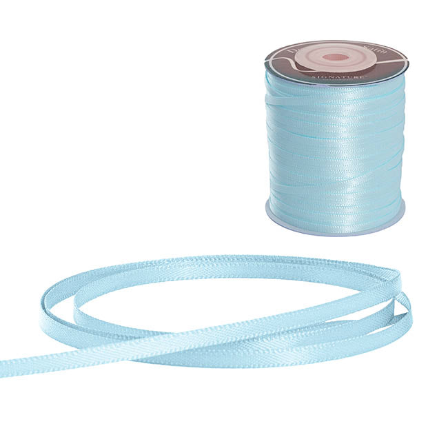 Ribbon Satin Deluxe Double Faced Baby Blue (03mmx91m)