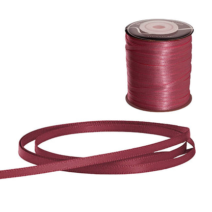 Ribbon Satin Deluxe Double Faced Burgundy (03mmx91m)