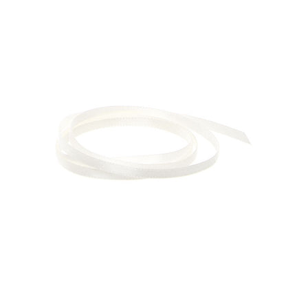Ribbon Satin Deluxe Double Faced Bridal White (3mmx50m)