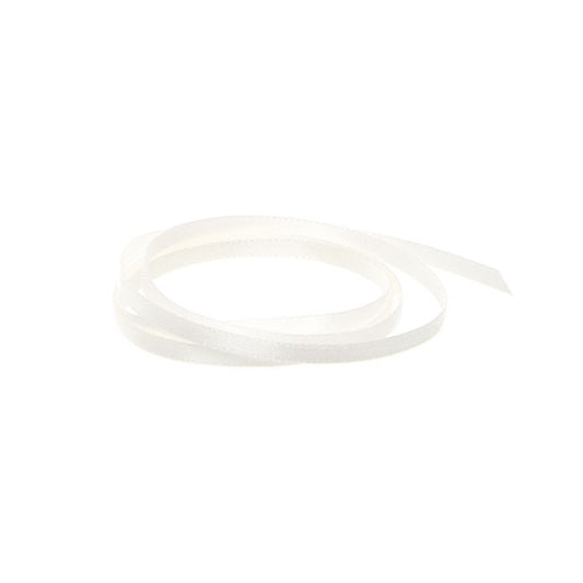 Ribbon Satin Deluxe Double Faced Bridal White (3mmx50m)