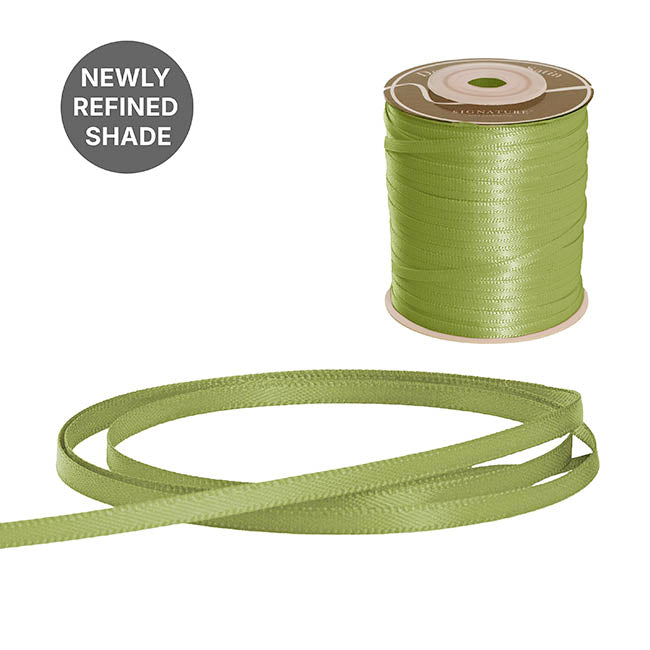 Ribbon Satin Deluxe Double Faced Sage (3mmx91m)