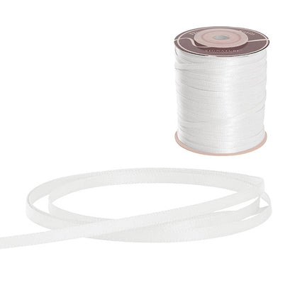 Ribbon Satin Deluxe Double Faced White