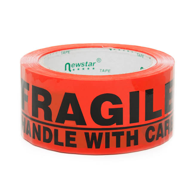Printed Packing Tape "FRAGILE" Orange (48mmx75m)