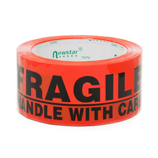 Printed Packing Tape "FRAGILE" Orange (48mmx75m)