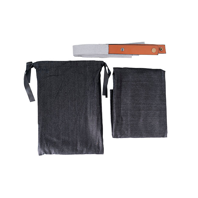 Stylish Denim Apron With Pockets Charcoal (81x87cm)