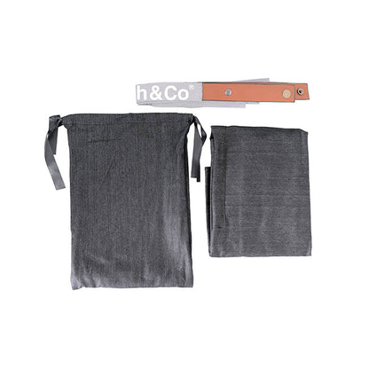 Koch & Co Stylish Denim Apron Pockets Charcoal (81x87cm)