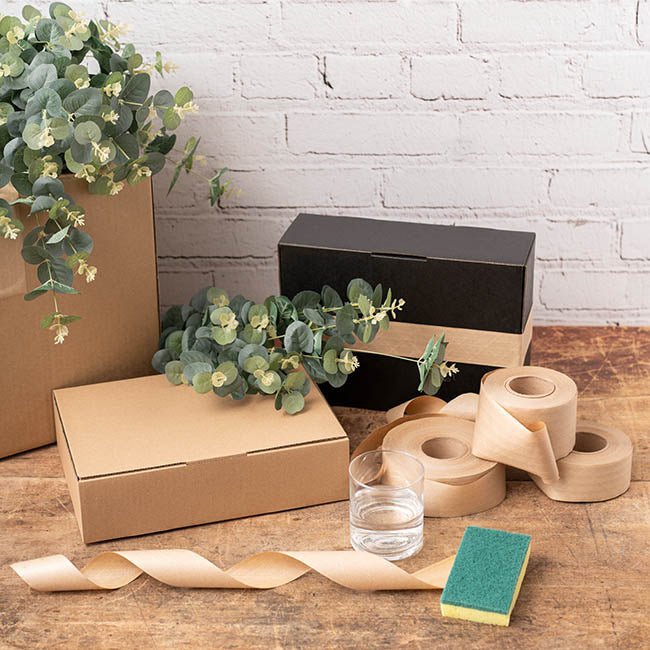 Water Activated Gummed Paper Tape Reinforce Kraft (48mmx50m)