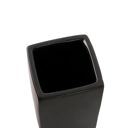 Ceramic Bondi Square Tank Set 2 Matte Black (15x15x29.5cmH)