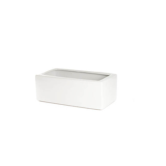 Ceramic Bondi Rectangle Trough White (24x12x9cmH)