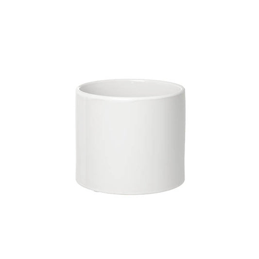 Ceramic Bondi Cylinder (15Dx13cmH) Single White