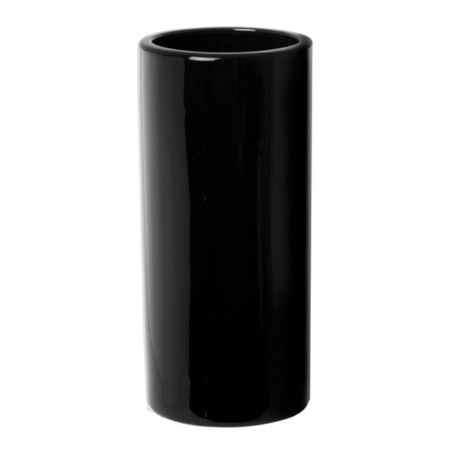 Ceramic Bondi Cylinder Vase 13Dx28cmH Black