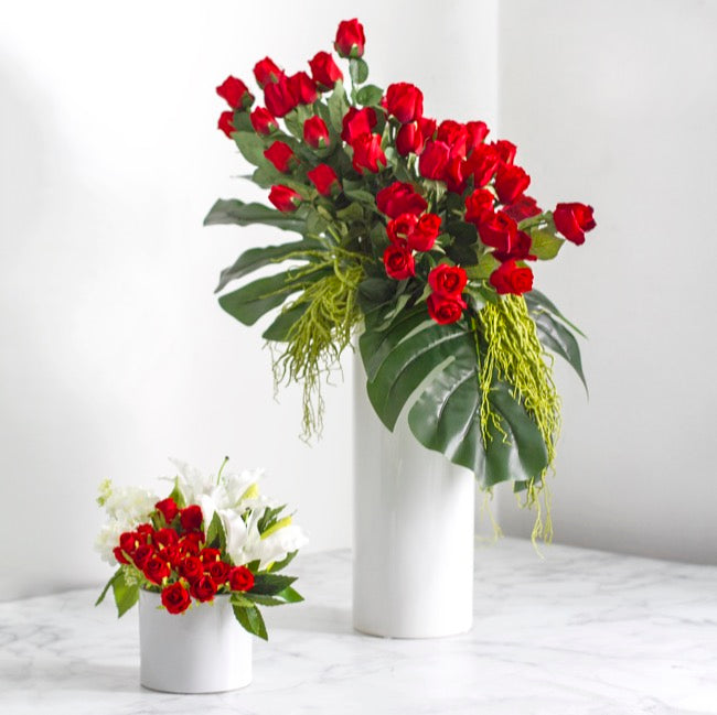 Ceramic Bondi Cylinder Vase 13Dx28cmH White