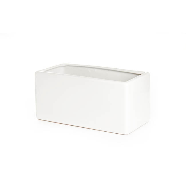 Ceramic Bondi Rectangle Trough White (25x12x12cmH)